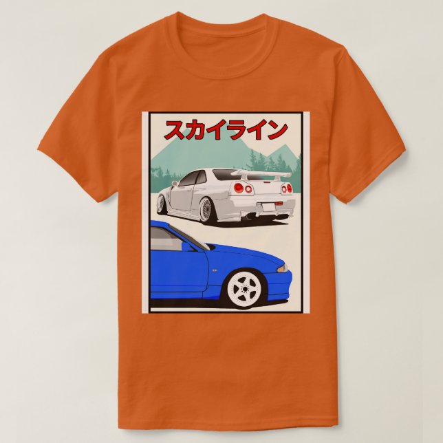 Camiseta Nissan Skyline Gtr r33 r34 (Diseño del anverso)