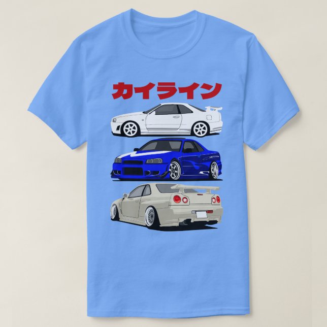 Camiseta Nissan Skyline gtr r34 (Diseño del anverso)