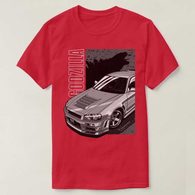 Camiseta Nissan Skyline GTR R34 TShirt (Diseño del anverso)