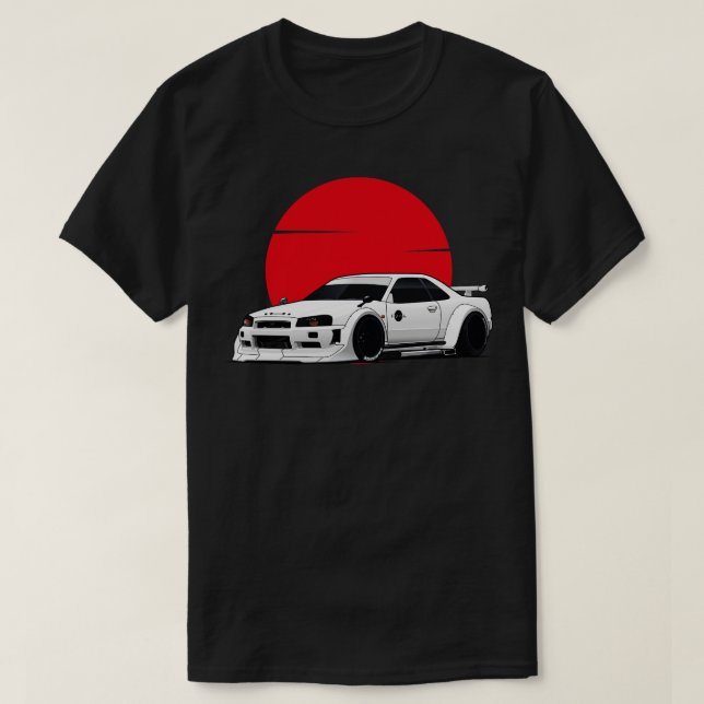 Camiseta Nissan Skyline R34 GTR (Diseño del anverso)