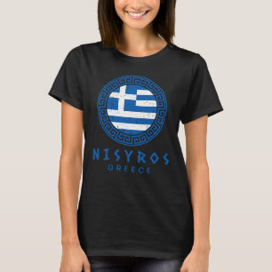 Camiseta Nisyros, Grecia con problemas de diseño negro feme