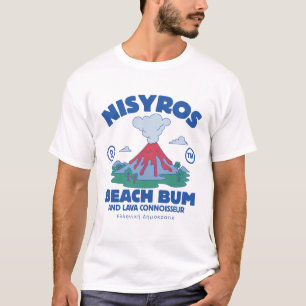 Camiseta Nisyros: vago de playa y conocedor de lava