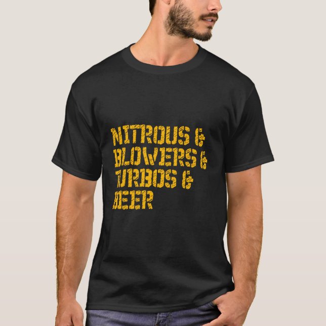 Camiseta Nitrous & Blowers & Turbos & Beer (Anverso)