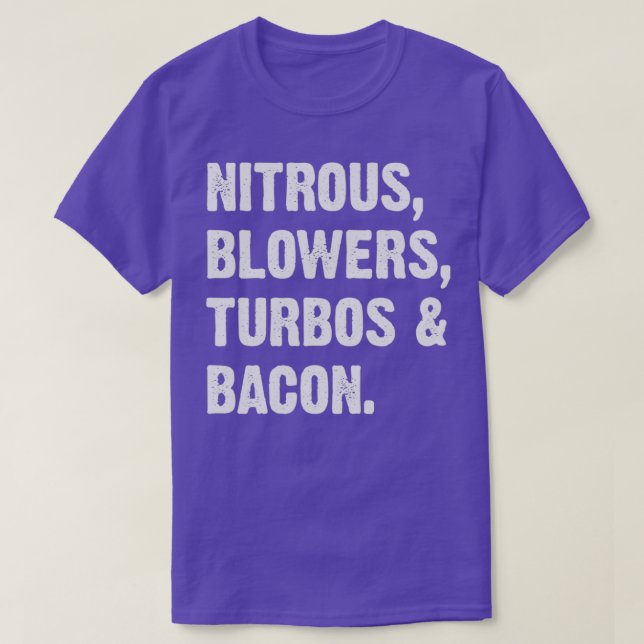 Camiseta Nitrous Blowers Turbos y Bacon (Diseño del anverso)