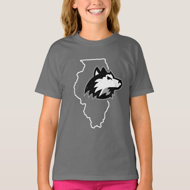 Camiseta NIU Huskies Estado Love (Anverso)
