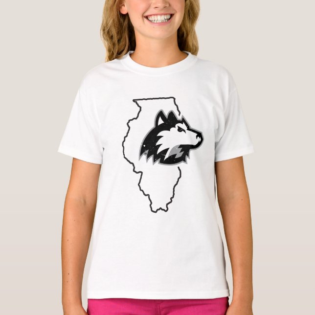 Camiseta NIU Huskies Estado Love (Anverso)