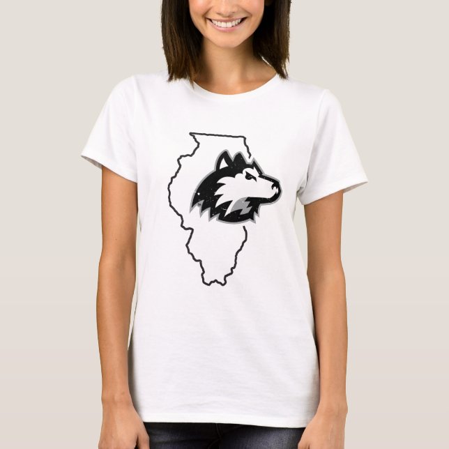 Camiseta NIU Huskies Estado Love (Anverso)