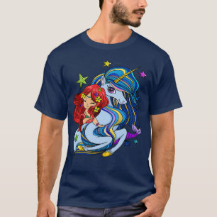 Camiseta Niunicornio de posada de unicornio con una sirena