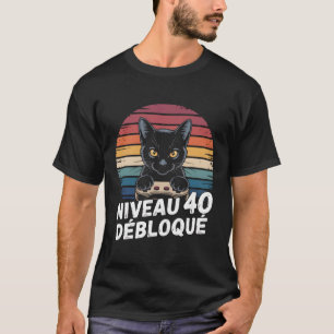 Camiseta Niveau 40 Débloqué - Regalo Cumpleaños 4