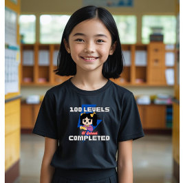 Camiseta Nivel 100 completado: 100 días escolares de los Ch