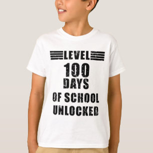 Camiseta Nivel 100 De la escuela desbloqueada el chico del