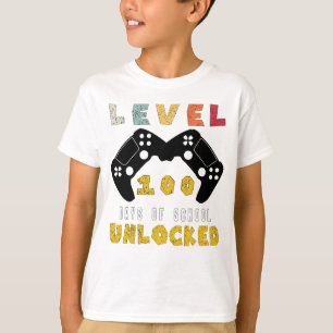 Camiseta Nivel 100 De la escuela desbloqueada el chico del