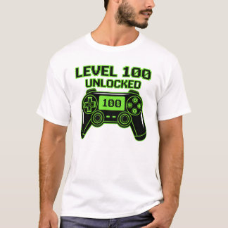 Camiseta Nivel 100 Desbloqueado Jugador del Día 100 de la E