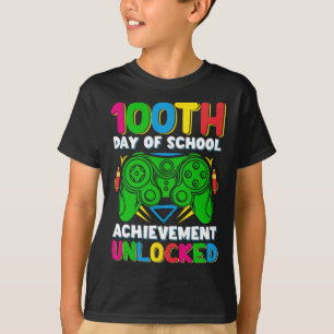 Camiseta Nivel 100 Día De La Escuela Jugador Desbloqueado 1