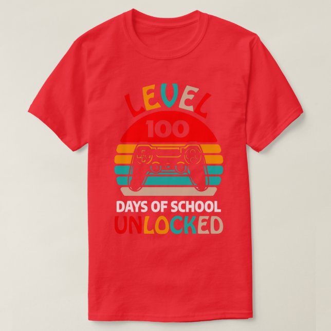 Camiseta nivel 100 días de clases sin llave 12 (Diseño del anverso)