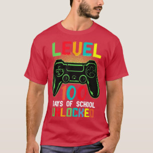 Camiseta NIVEL 100 DÍAS DE ENSEÑANZA DE videojuegos ESCOLAR