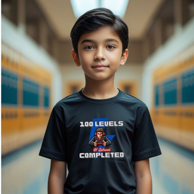 Camiseta Nivel 100 días de escolarización completa escuela  (Subido por el creador)