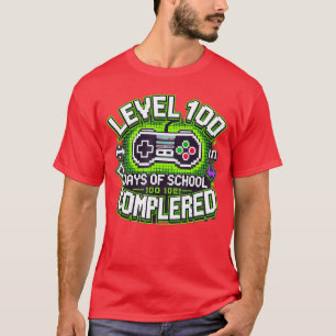 Camiseta Nivel 100 Días De Escuela Desbloqueado Arte de Pie