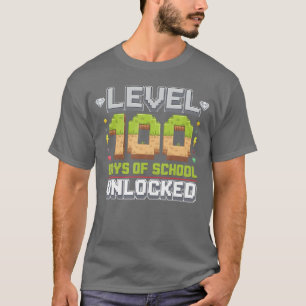 Camiseta Nivel 100 Días de Escuela Desbloqueado Piel de jue