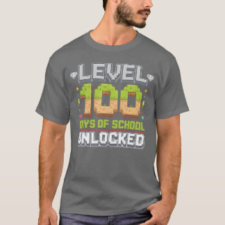 Camiseta Nivel 100 Días de Escuela Desbloqueado Piel de jue
