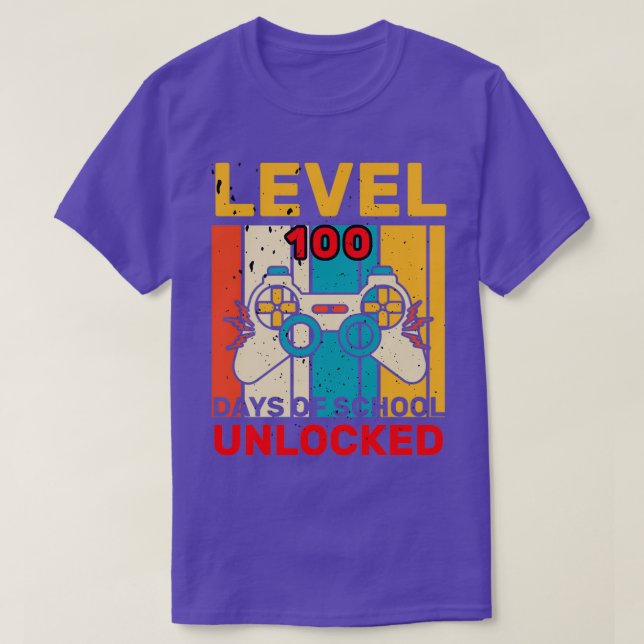 Camiseta Nivel 100 Días De Escuela Desbloqueados 21 (Diseño del anverso)