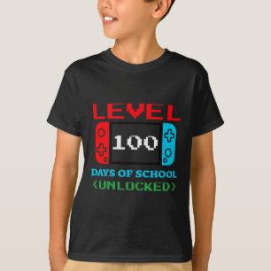 Camiseta Nivel 100 Días De Escuela Desbloqueados 3