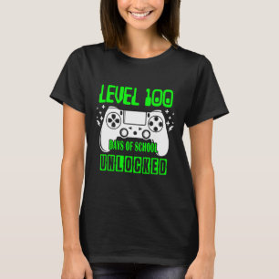 Camiseta Nivel 100 Días De Escuela Niños De Videojuegos Des