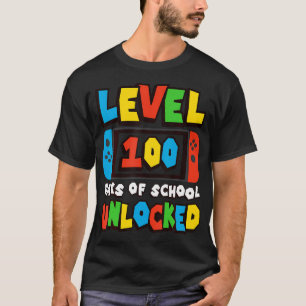 Camiseta Nivel 100 Días De Escuela Niños De Videojuegos Des