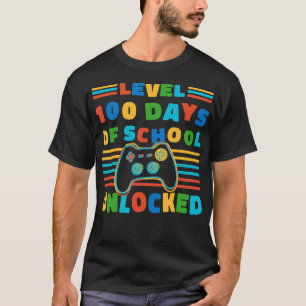 Camiseta Nivel 100 días de escuela sin bloqueo Retro 100º d