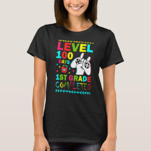 Camiseta Nivel 100 Días De Juego De Primer Grado En La Escu