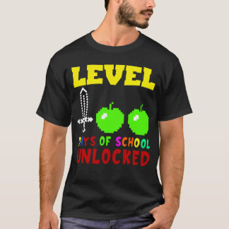 Camiseta Nivel 100 Días De La Escuela Juego De Video Jugado