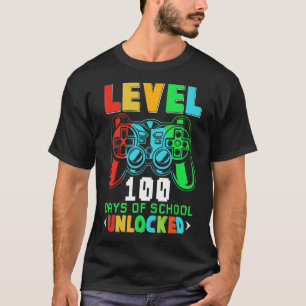 Camiseta Nivel 100 Días De La Escuela Juego De Video Jugado