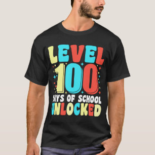 Camiseta Nivel 100 Días De La Escuela Juego De Video Jugado