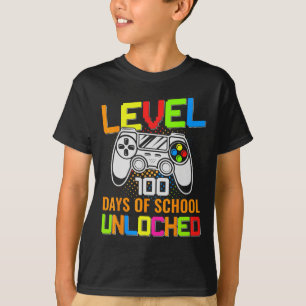 Camiseta Nivel 100 Días De La Escuela Juego De Video Jugado