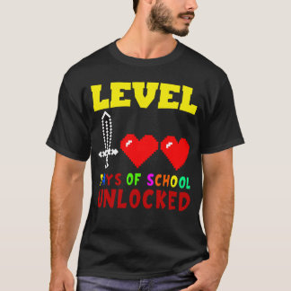 Camiseta Nivel 100 Días De La Escuela Juego De Video Jugado