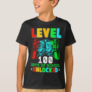 Camiseta Nivel 100 Días De La Escuela Juego De Video Jugado