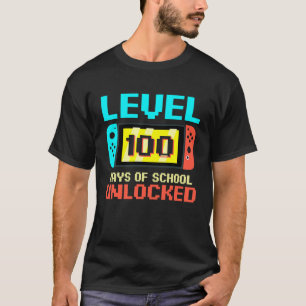 Camiseta Nivel 100 Días De La Escuela Juego De Video Jugado