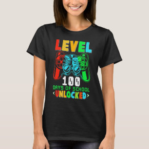 Camiseta Nivel 100 Días De La Escuela Juego De Video Jugado
