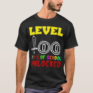 Camiseta Nivel 100 Días De La Escuela Juego De Video Jugado