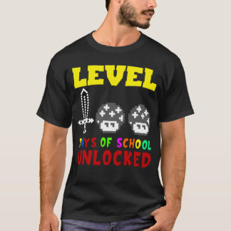 Camiseta Nivel 100 Días De La Escuela Juego De Video Jugado