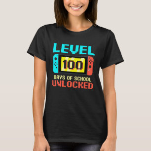 Camiseta Nivel 100 Días De La Escuela Juego De Video Jugado