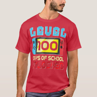 Camiseta Nivel 100 Días De La Escuela Juego De Video Jugado