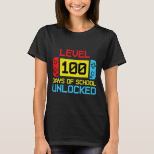 Camiseta Nivel 100 Días De La Escuela Juego De Video Jugado