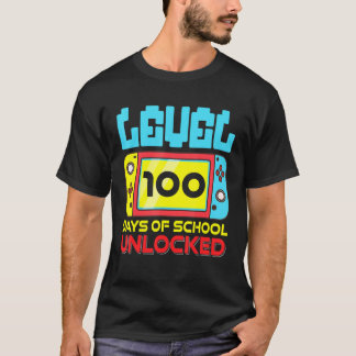 Camiseta Nivel 100 Días De La Escuela Juego De Video Jugado