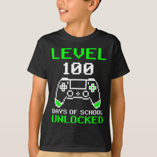 Camiseta Nivel 100 Días De La Escuela Juego De Video Jugado
