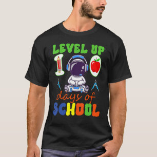 Camiseta Nivel 100 Días De Video De Astronauta Escolar Juga