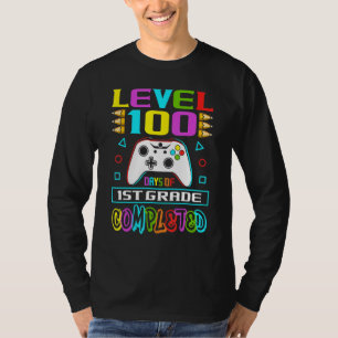 Camiseta Nivel 100 días del juego de la escuela primaria de