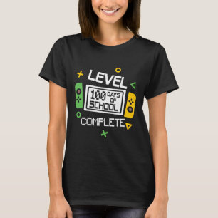 Camiseta Nivel 100 Días Escolares Completaron Video Gamer B