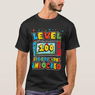 Camiseta Nivel 100 Días Escolares Juego De Video Jugador Co