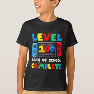 Camiseta Nivel 100 Días Escolares Juego De Video Jugador Co